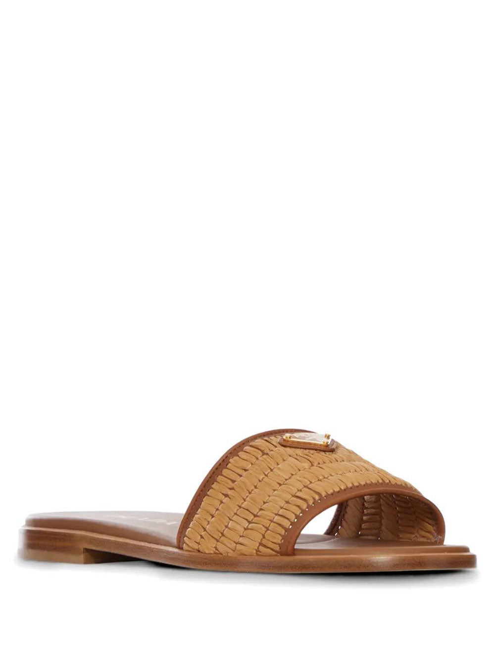 PRADA Leather Slides With Crochet Details Women