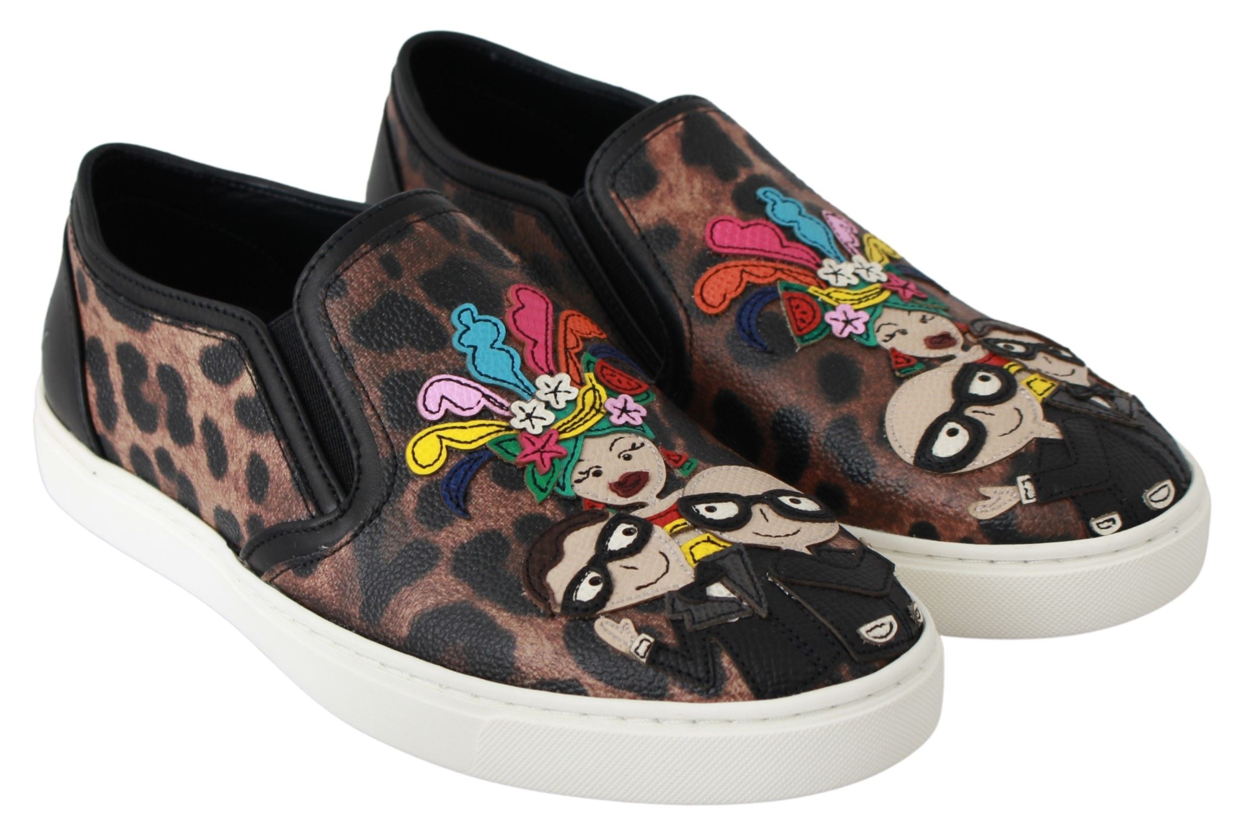 Dolce & Gabbana Dolce & Gabbana Leather Leopard #dgfamily Loafers Women's Shoes