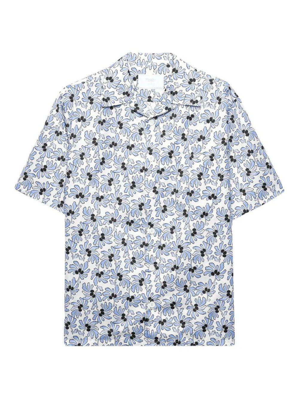 Prada Men Freesia-Print Cotton Blend Bowling Shirt