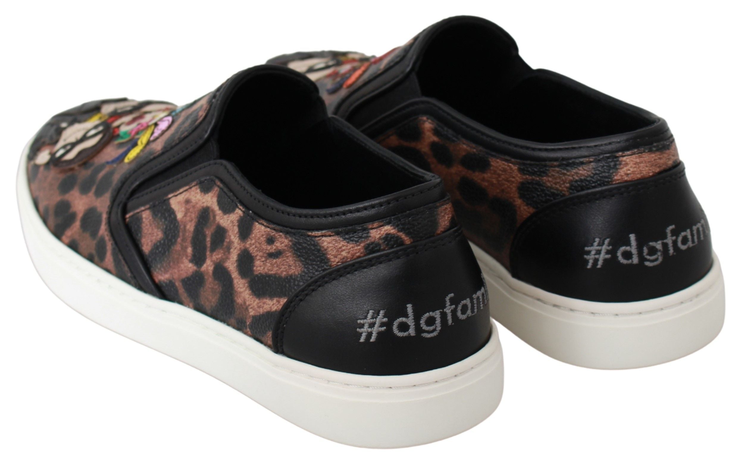 Dolce & Gabbana Dolce & Gabbana Leather Leopard #dgfamily Loafers Women's Shoes