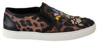 Dolce & Gabbana Dolce & Gabbana Leather Leopard #dgfamily Loafers Women's Shoes