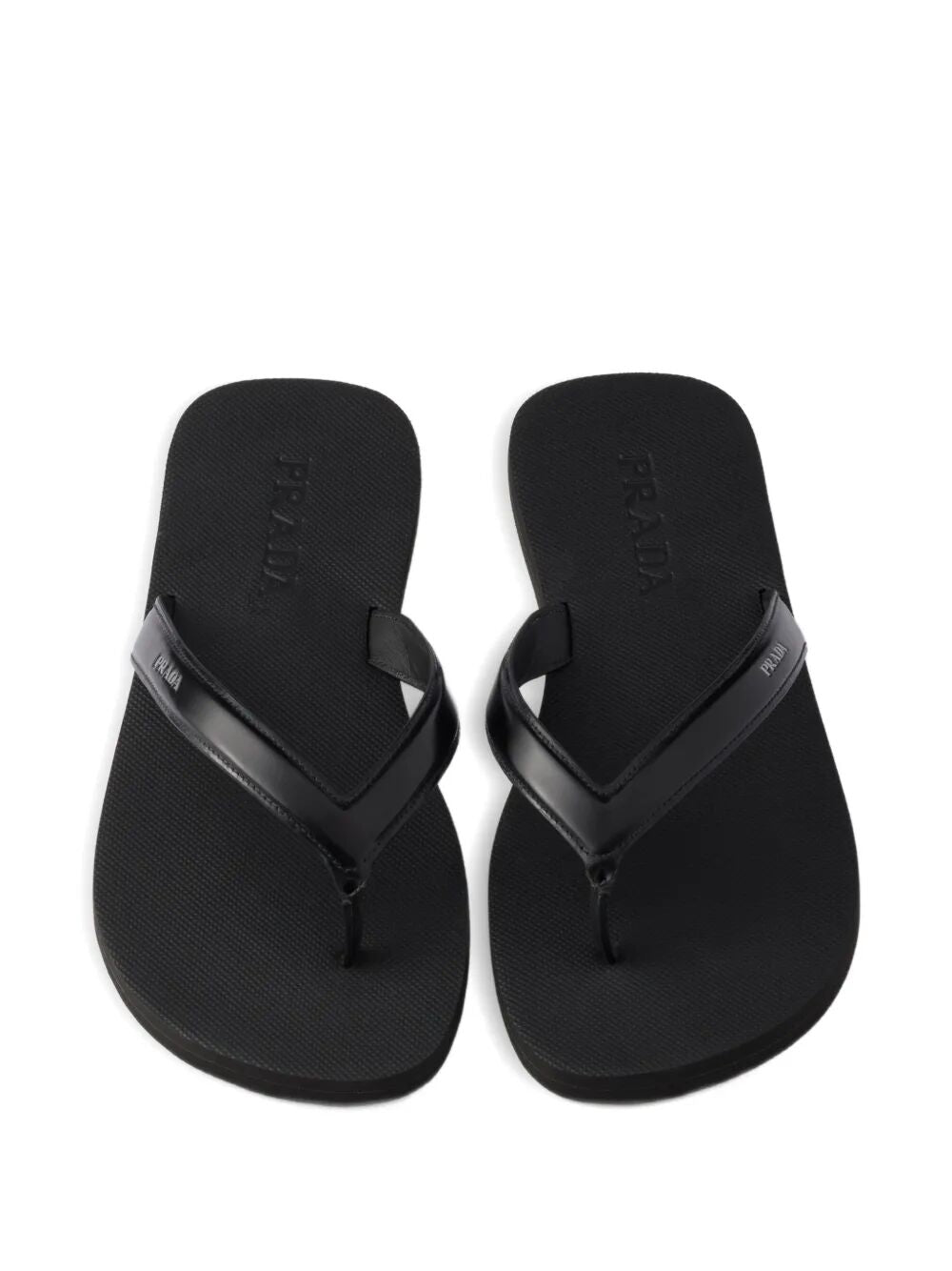 PRADA Prada Men Brushed Leather Flip-Flops