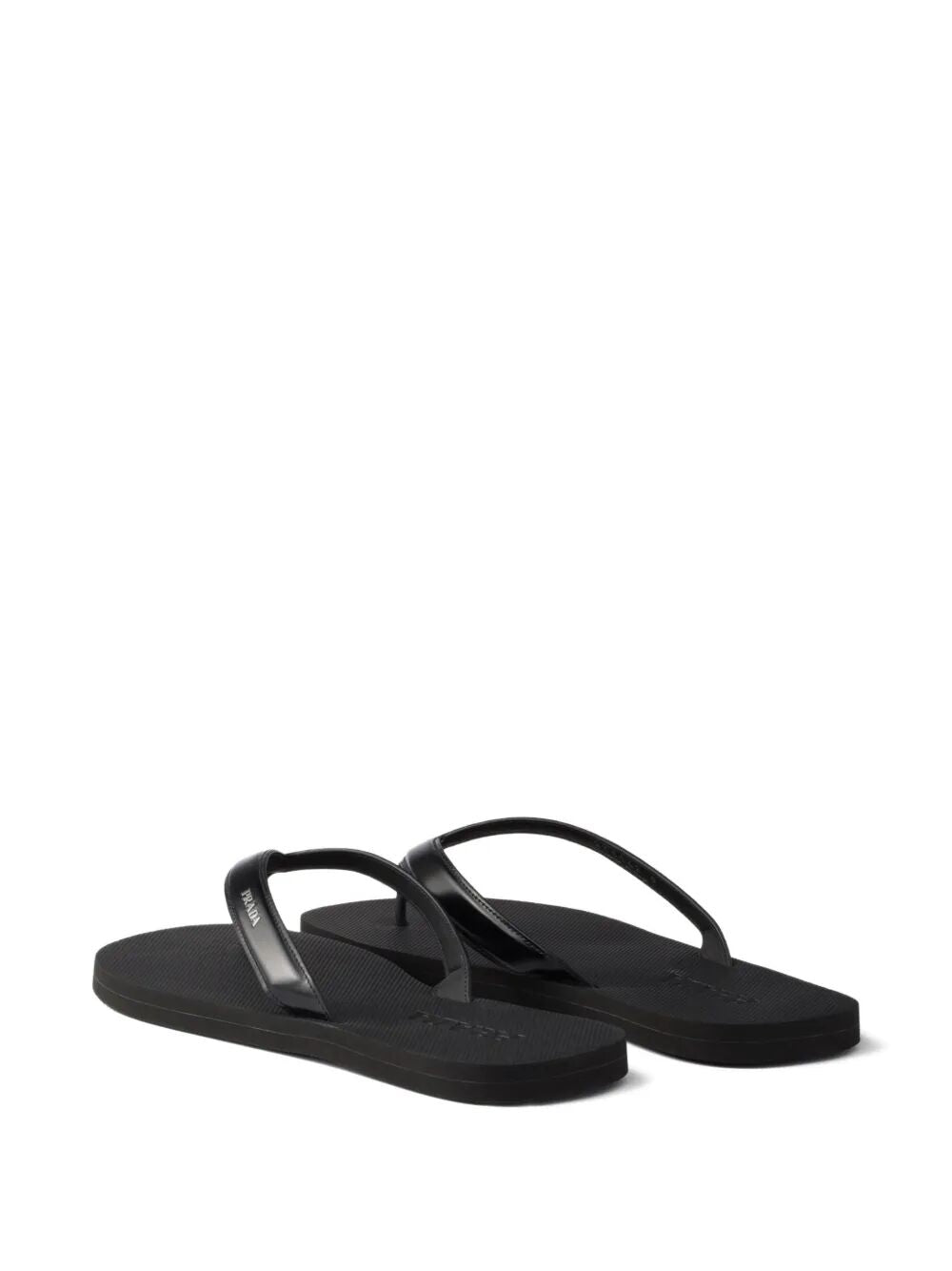 PRADA Brushed Leather Flip-Flops Women