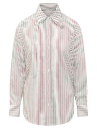 Isabel Marant Women Aurora Cotton And Silk Striped Shirt