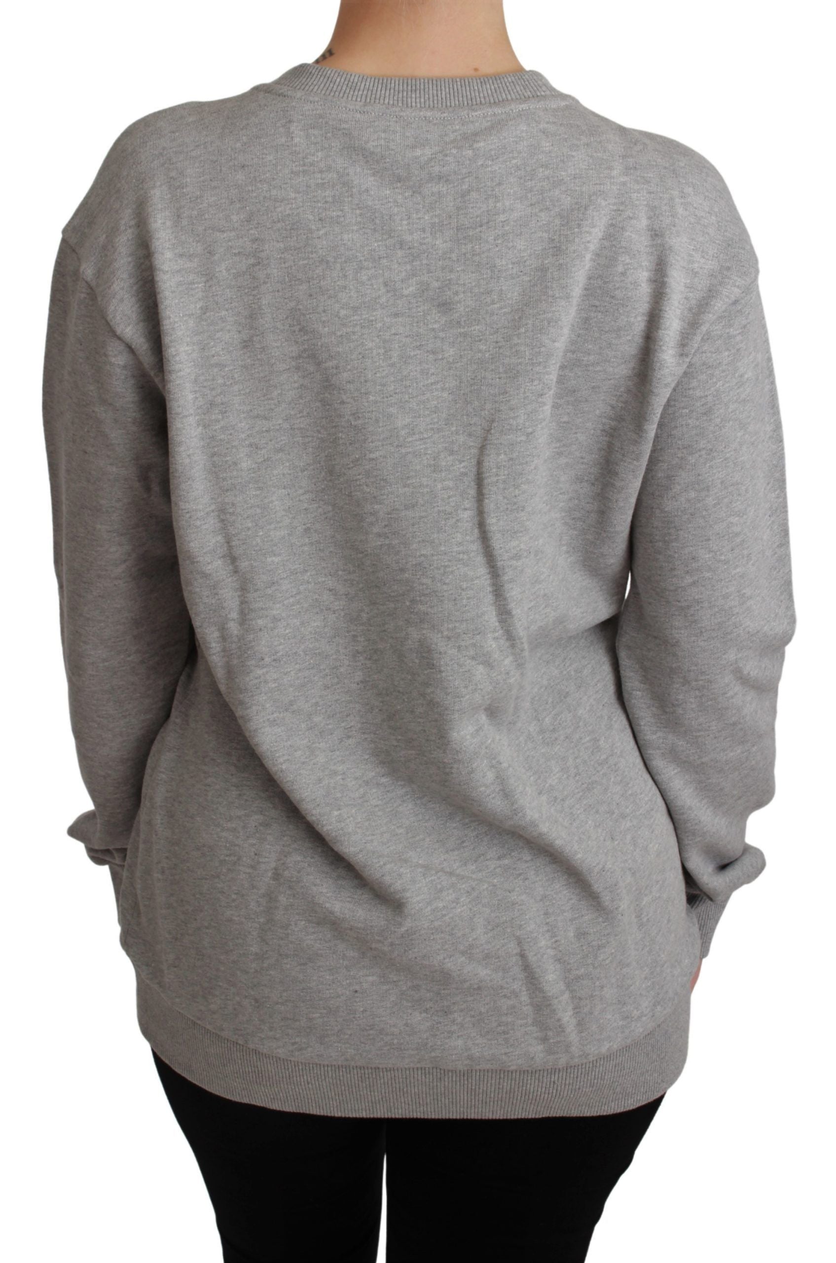 Dolce & Gabbana Dolce & Gabbana Gray #dgfamily Cotton Pullover Women's Sweater