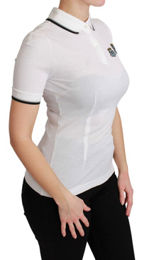 Dolce & Gabbana Dolce & Gabbana White Cotton Polo #dgfamily Women's T-shirt