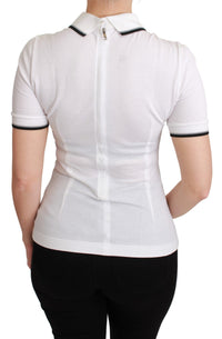 Dolce & Gabbana Dolce & Gabbana White Cotton Polo #dgfamily Women's T-shirt