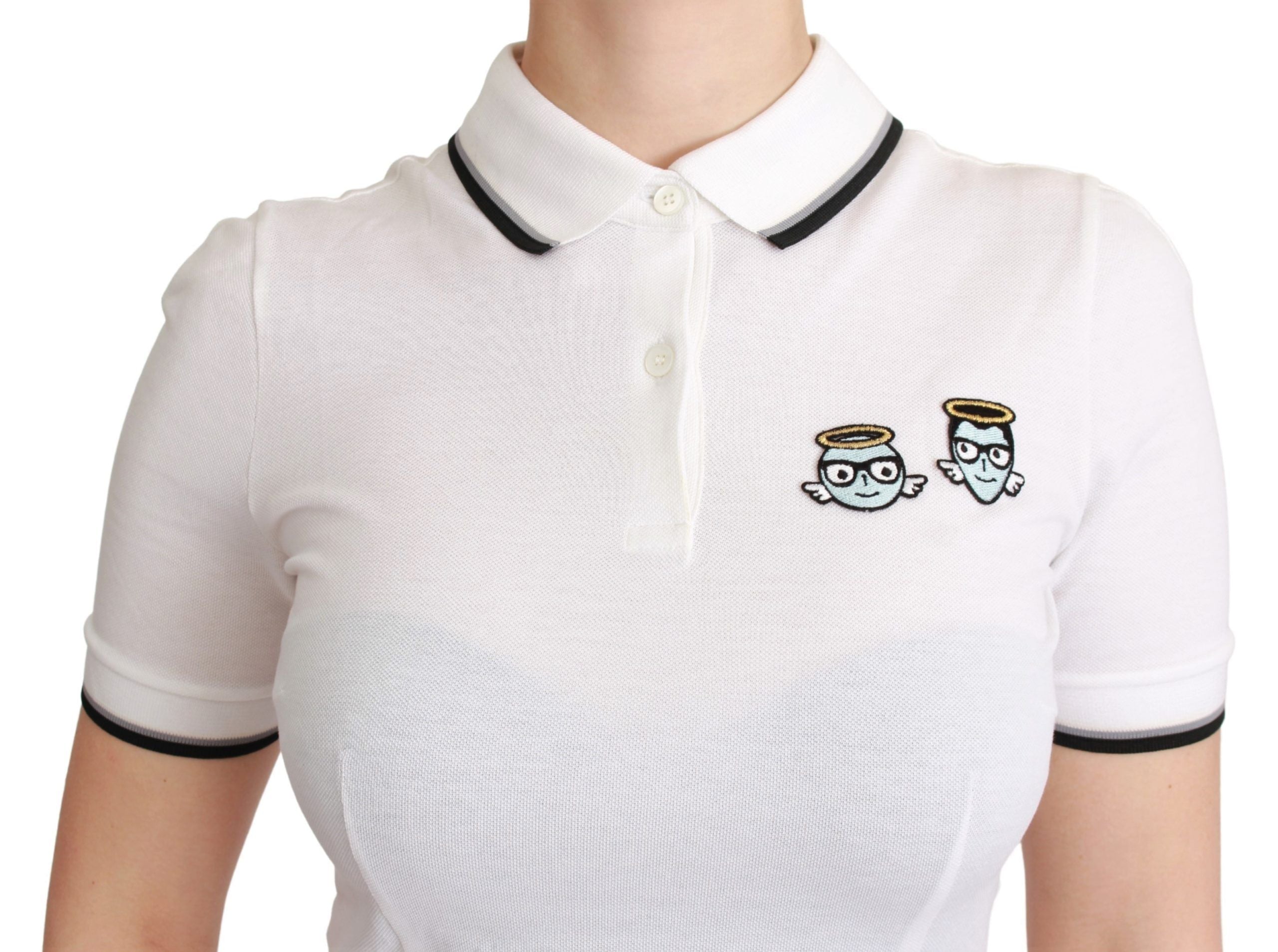 Dolce & Gabbana Dolce & Gabbana White Cotton Polo #dgfamily Women's T-shirt