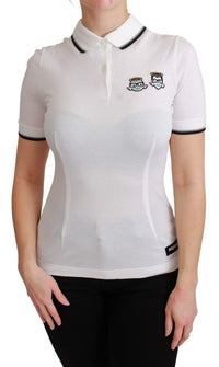 Dolce & Gabbana Dolce & Gabbana White Cotton Polo #dgfamily Women's T-shirt