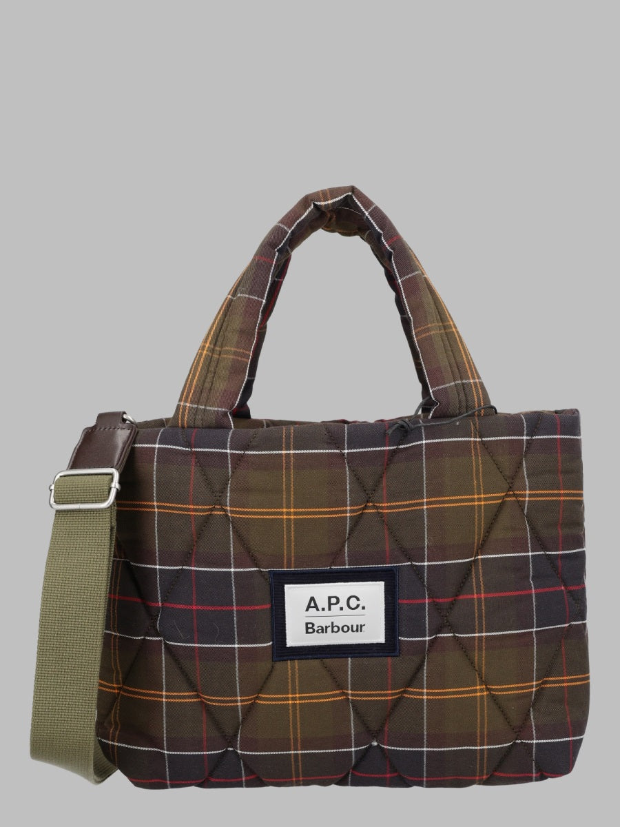Barbour X A.P.C. Women Borsa Con Motivo Tartan