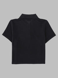 Saint Laurent Women Polo Corta Cassandre In Piqué Di Cotone