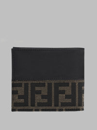 Fendi Men Portafoglio Bifold Ff Con Fascia In Jacquard