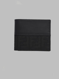 Fendi Men Portafoglio Bifold Ff Con Fascia In Jacquard