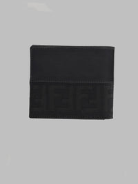 Fendi Men Portafoglio Bifold Ff Con Fascia In Jacquard