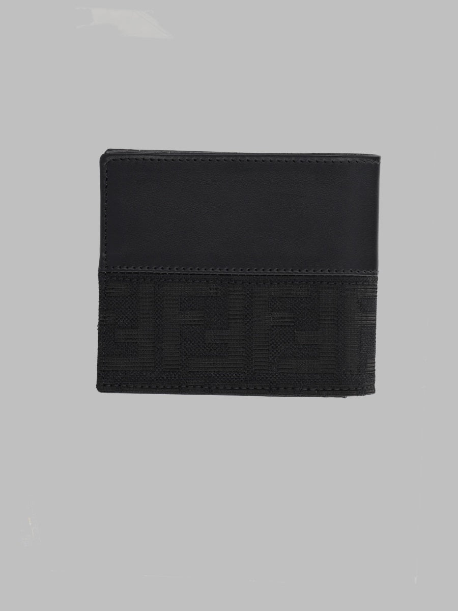 Fendi Men Portafoglio Bifold Ff Con Fascia In Jacquard