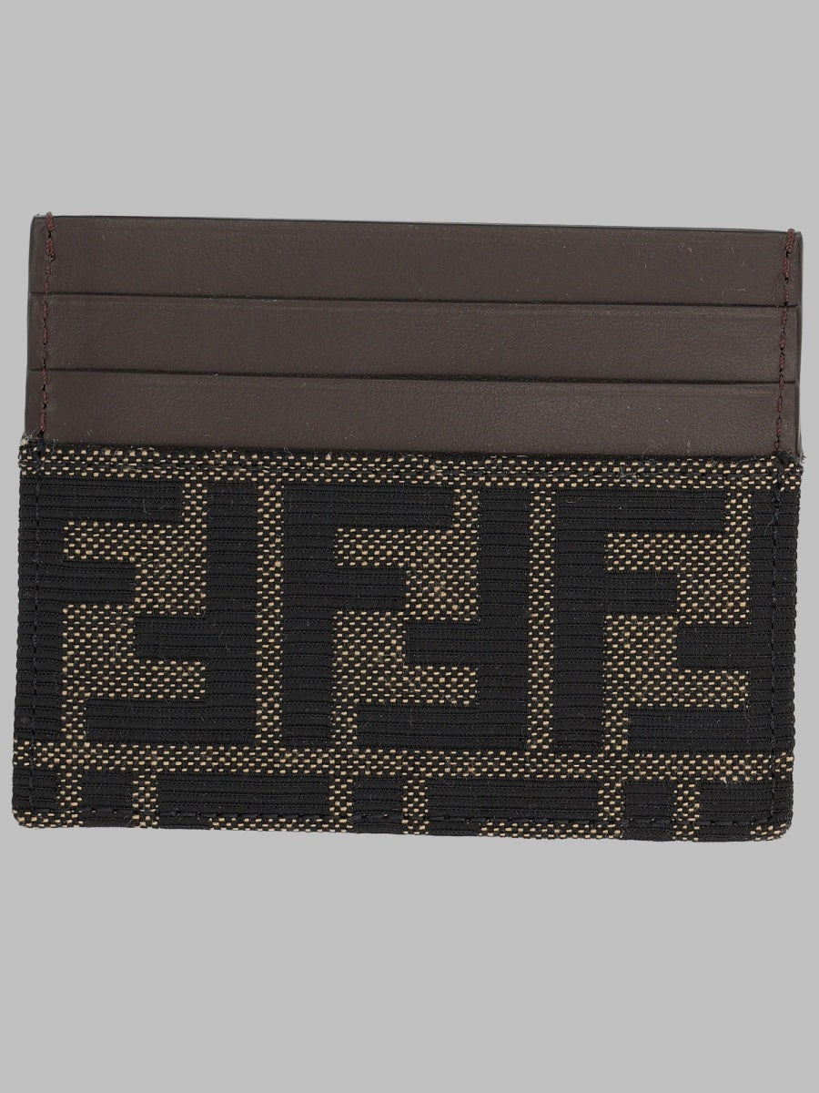 Fendi Men Portacarte Ff In Jacquard