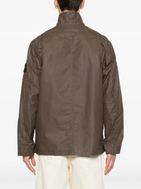 Stone Island Men Waxed Pigment Cotton Tela Field Jacket