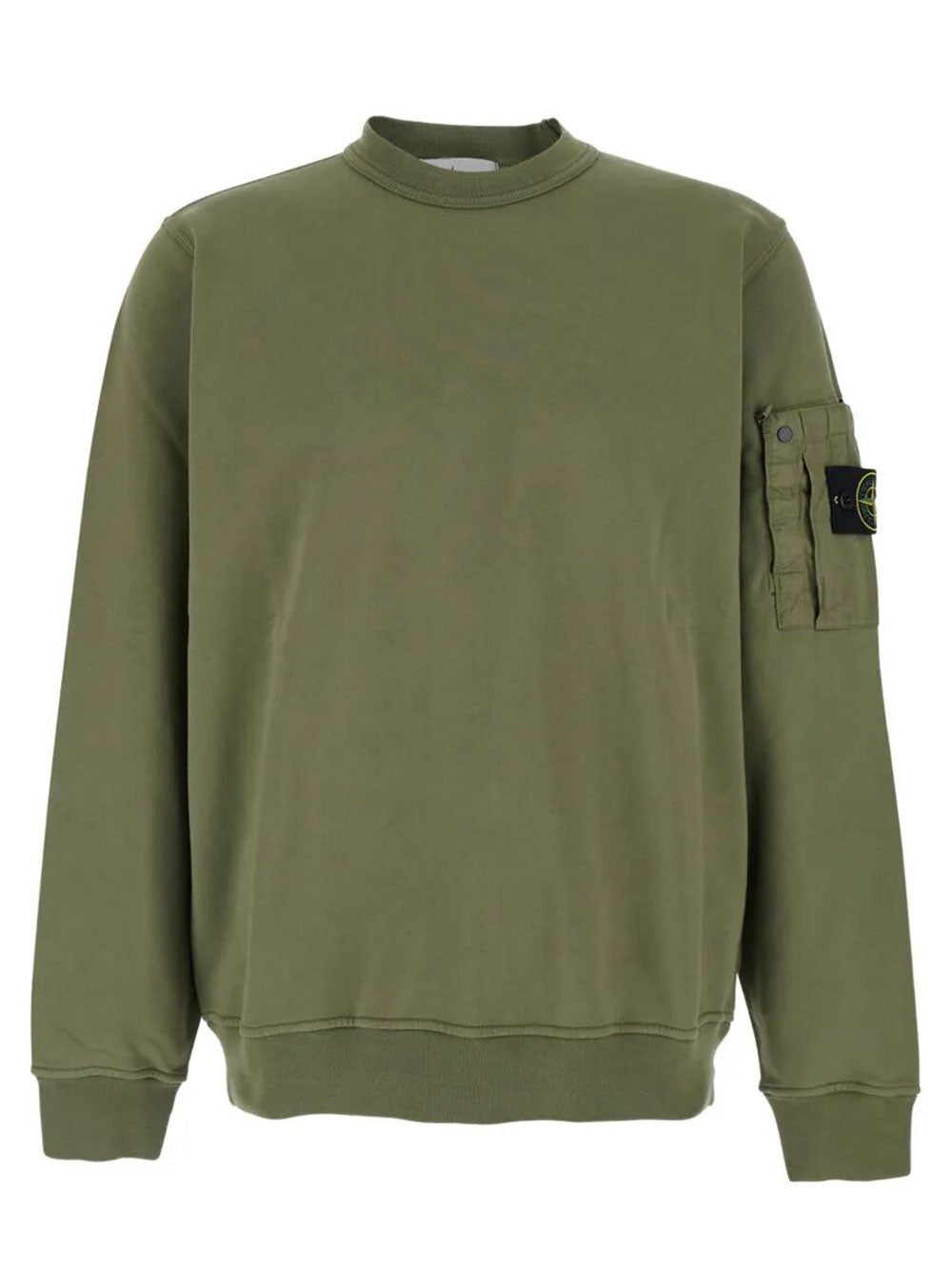 Stone Island Men Regular Fit Crewneck Midweight Sweatshirt With Pocket