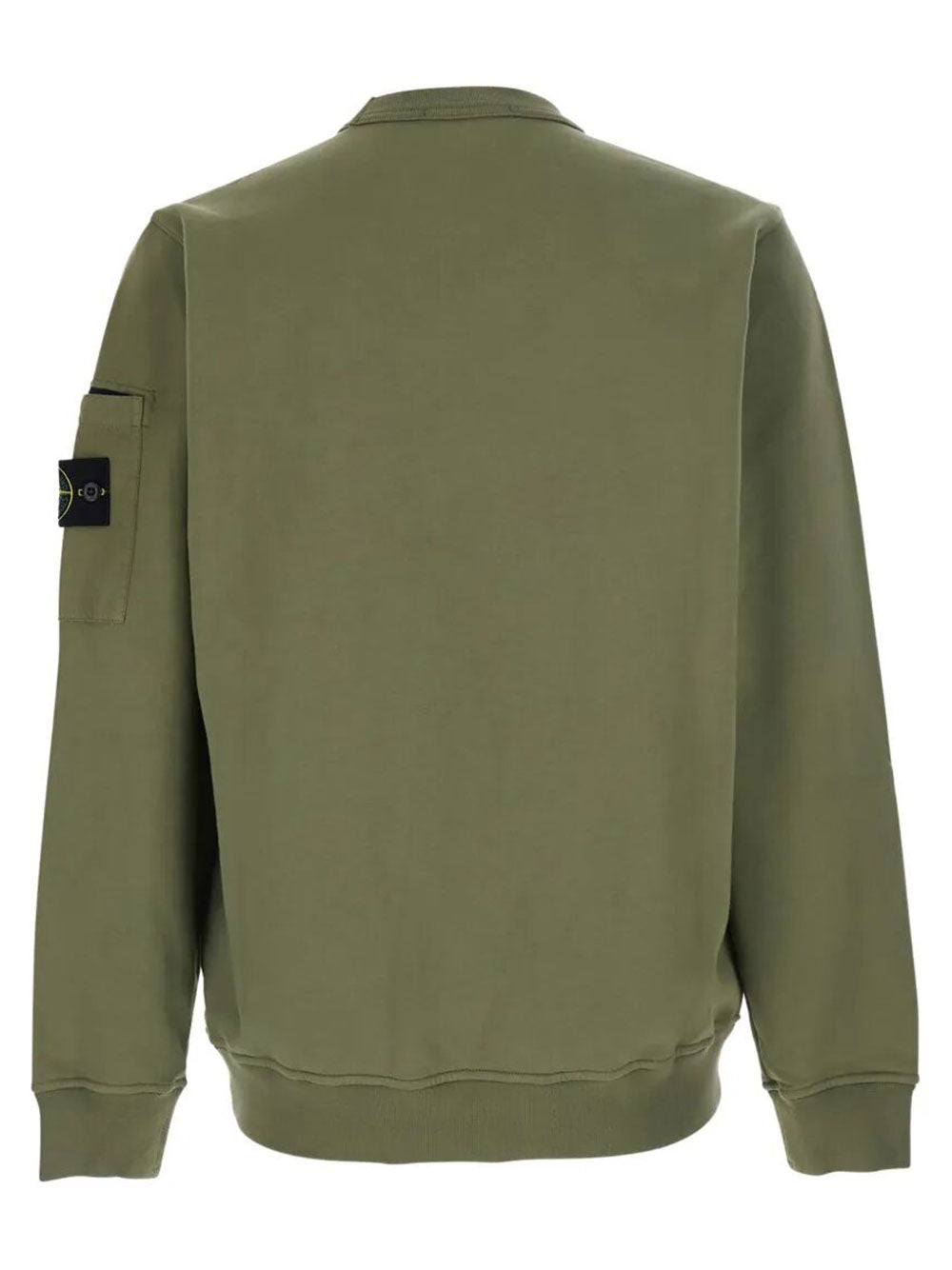 Stone Island Men Regular Fit Crewneck Midweight Sweatshirt With Pocket