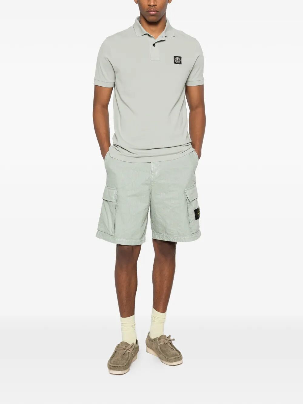 STONE ISLAND Stone Island Men Nylon Panama Loose Fit Cargo Bermudas