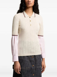 MONCLER Moncler Women Rhombus And Logo Pattern Cotton Polo Shirt