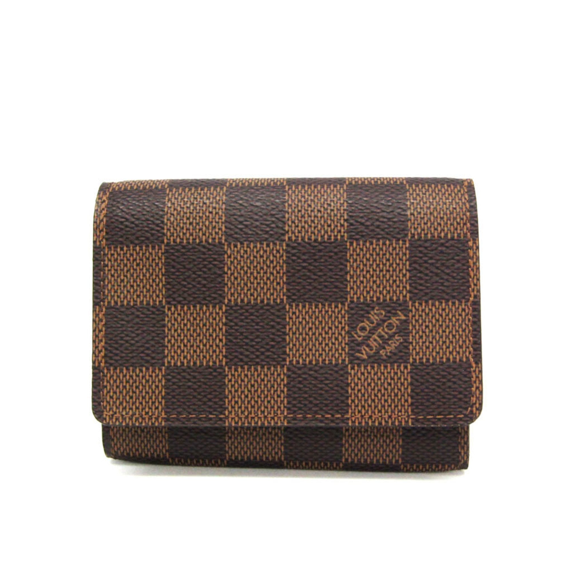 Louis Vuitton Enveloppe Carte De Visite Brown Canvas Wallet  (Pre-Owned)