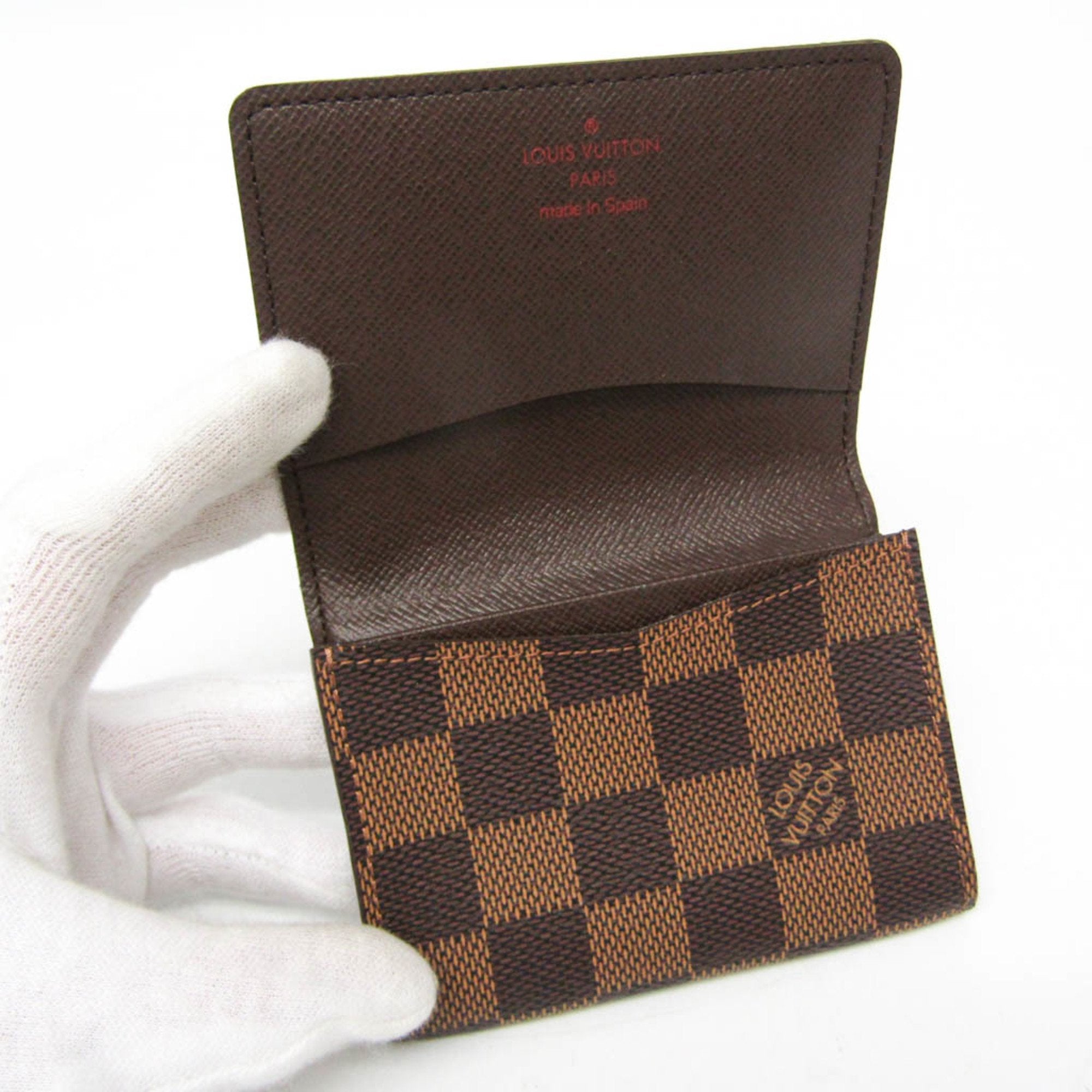 Louis Vuitton Enveloppe Carte De Visite Brown Canvas Wallet  (Pre-Owned)