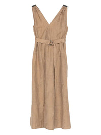 BRUNELLO CUCINELLI Brunello Cucinelli Women V-Neck Belted Midi Dress