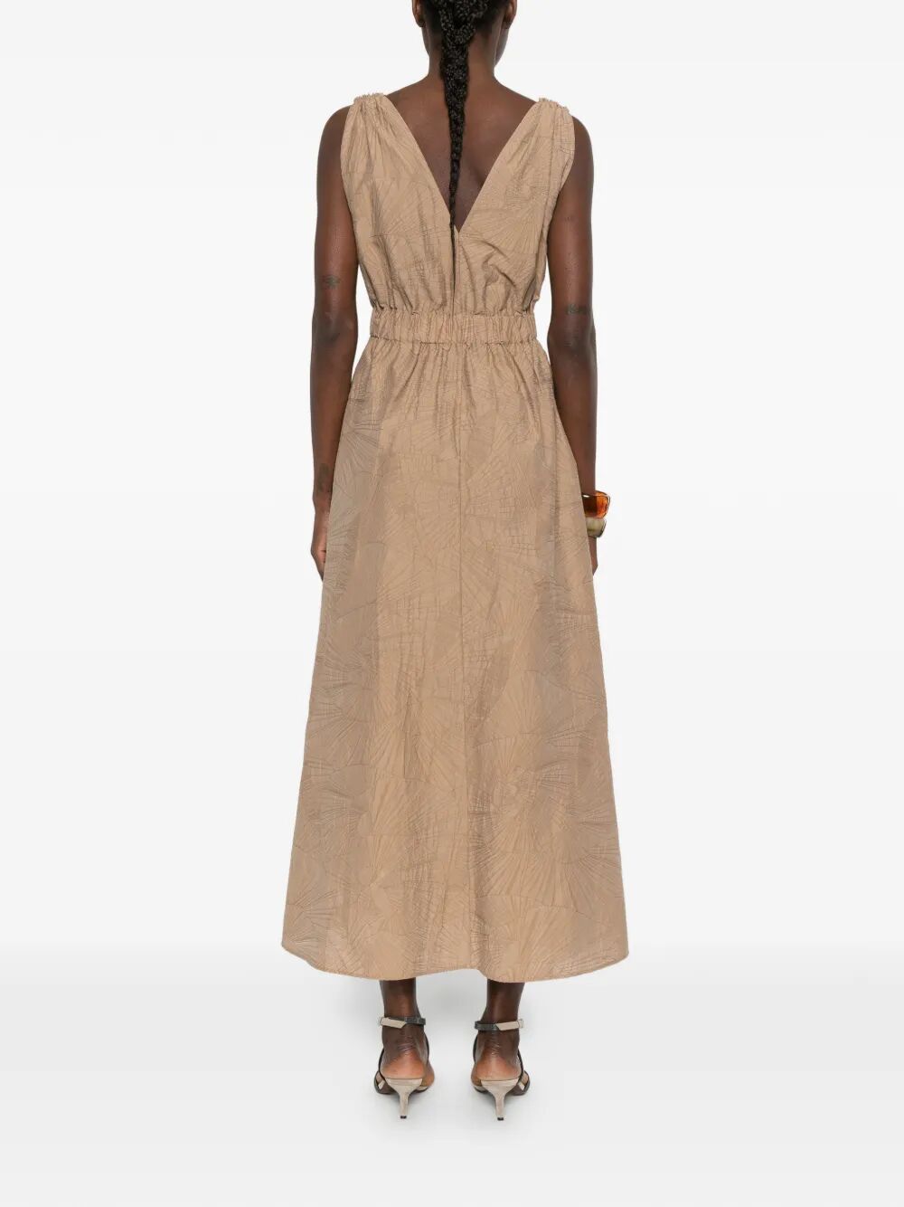 BRUNELLO CUCINELLI Brunello Cucinelli Women V-Neck Belted Midi Dress