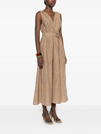 BRUNELLO CUCINELLI Brunello Cucinelli Women V-Neck Belted Midi Dress
