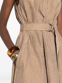 BRUNELLO CUCINELLI Brunello Cucinelli Women V-Neck Belted Midi Dress