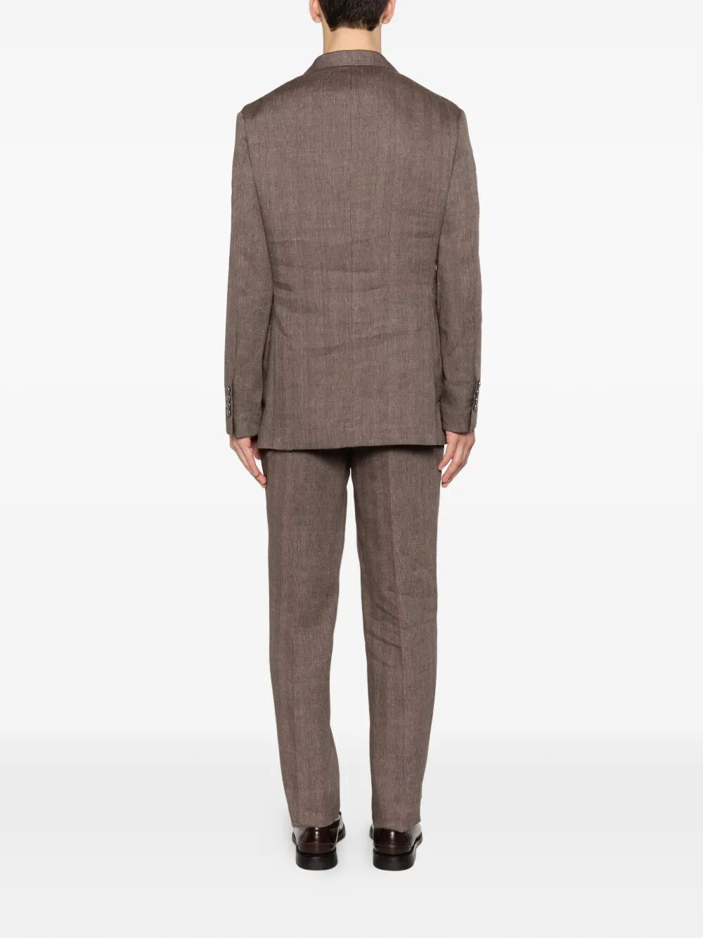 Brunello Cucinelli Men Linen And Virgin Wool Chevron Leisure Suit