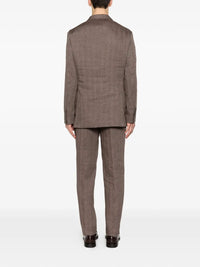 Brunello Cucinelli Men Linen And Virgin Wool Chevron Leisure Suit