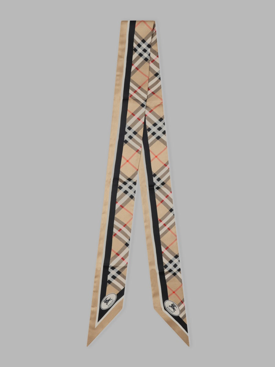 Burberry Women Sciarpa Sottile Con Stampa "Check"