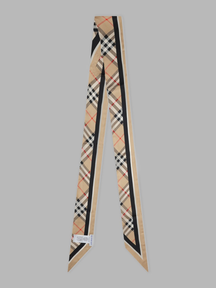 Burberry Women Sciarpa Sottile Con Stampa "Check"