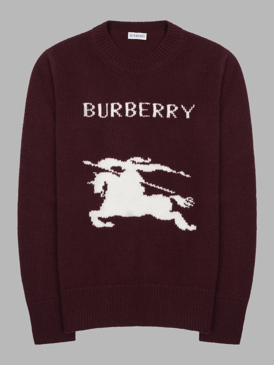 Burberry Women Maglia In Lana E Cashmere Con Logo