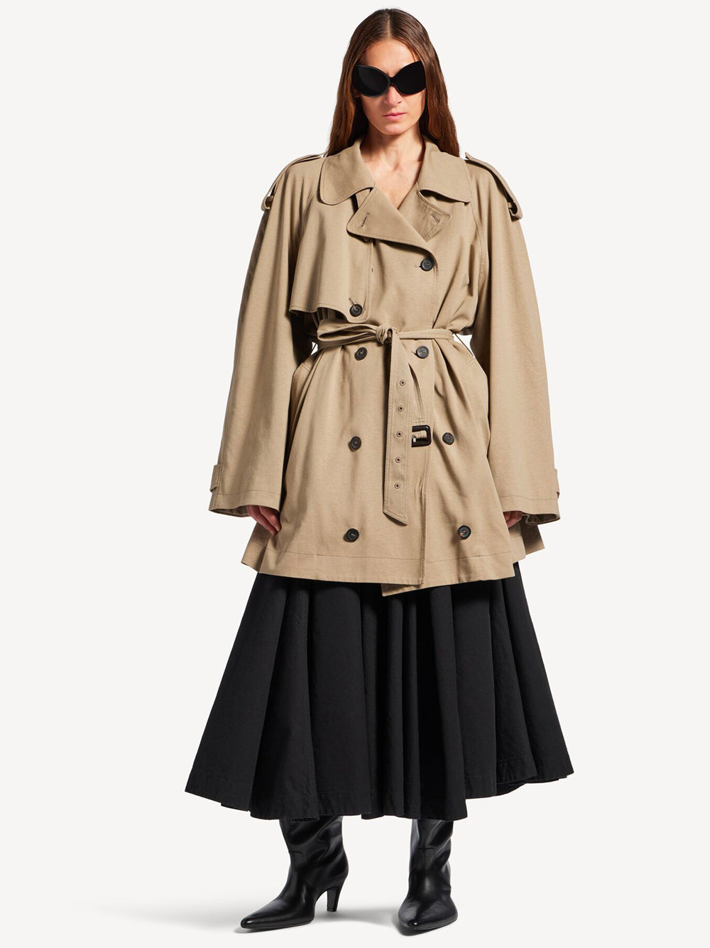 BALENCIAGA Cropped Light Trench Women