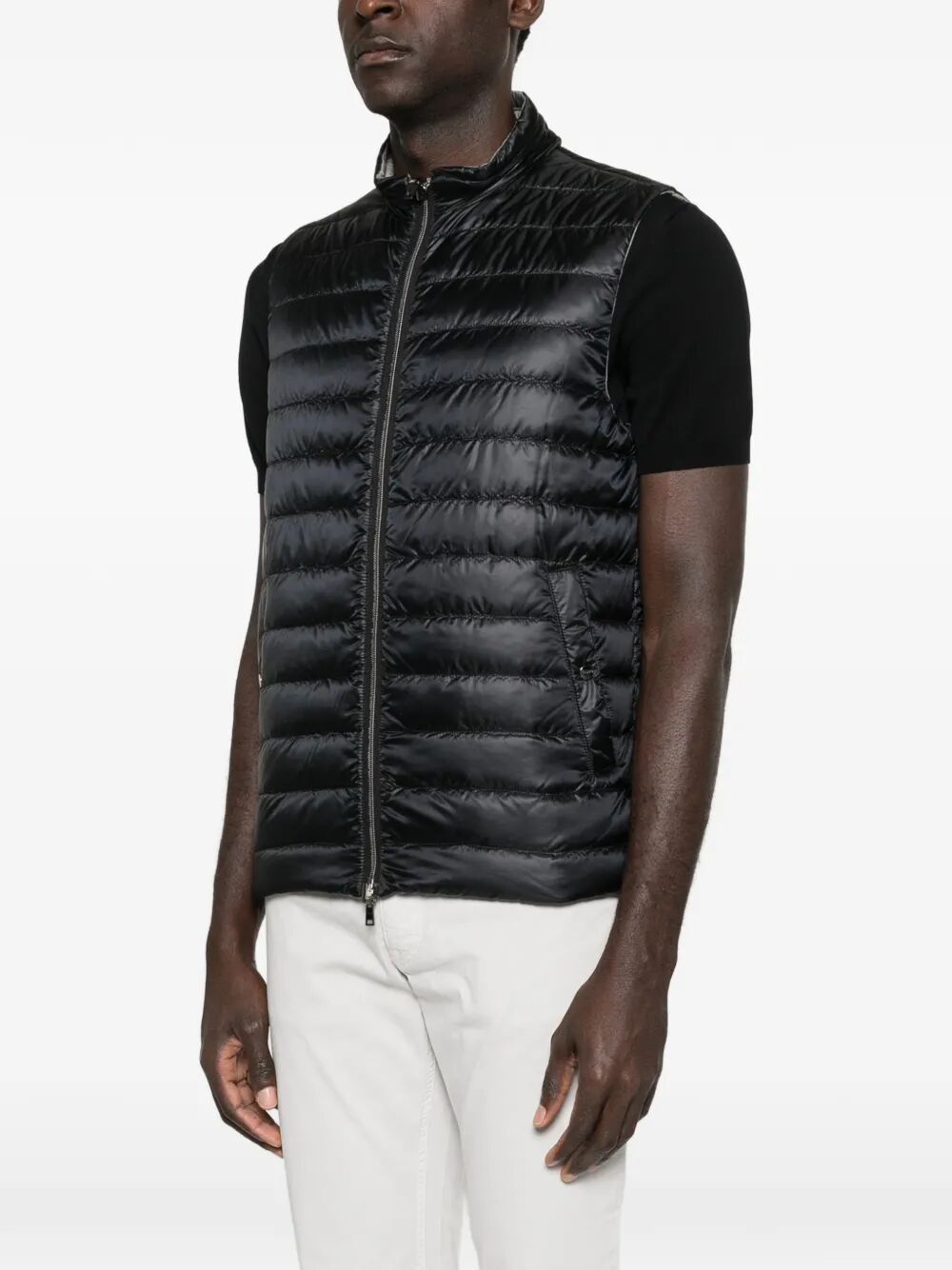 Herno Men Nylon Ultralight And Ecoage Reversible Vest