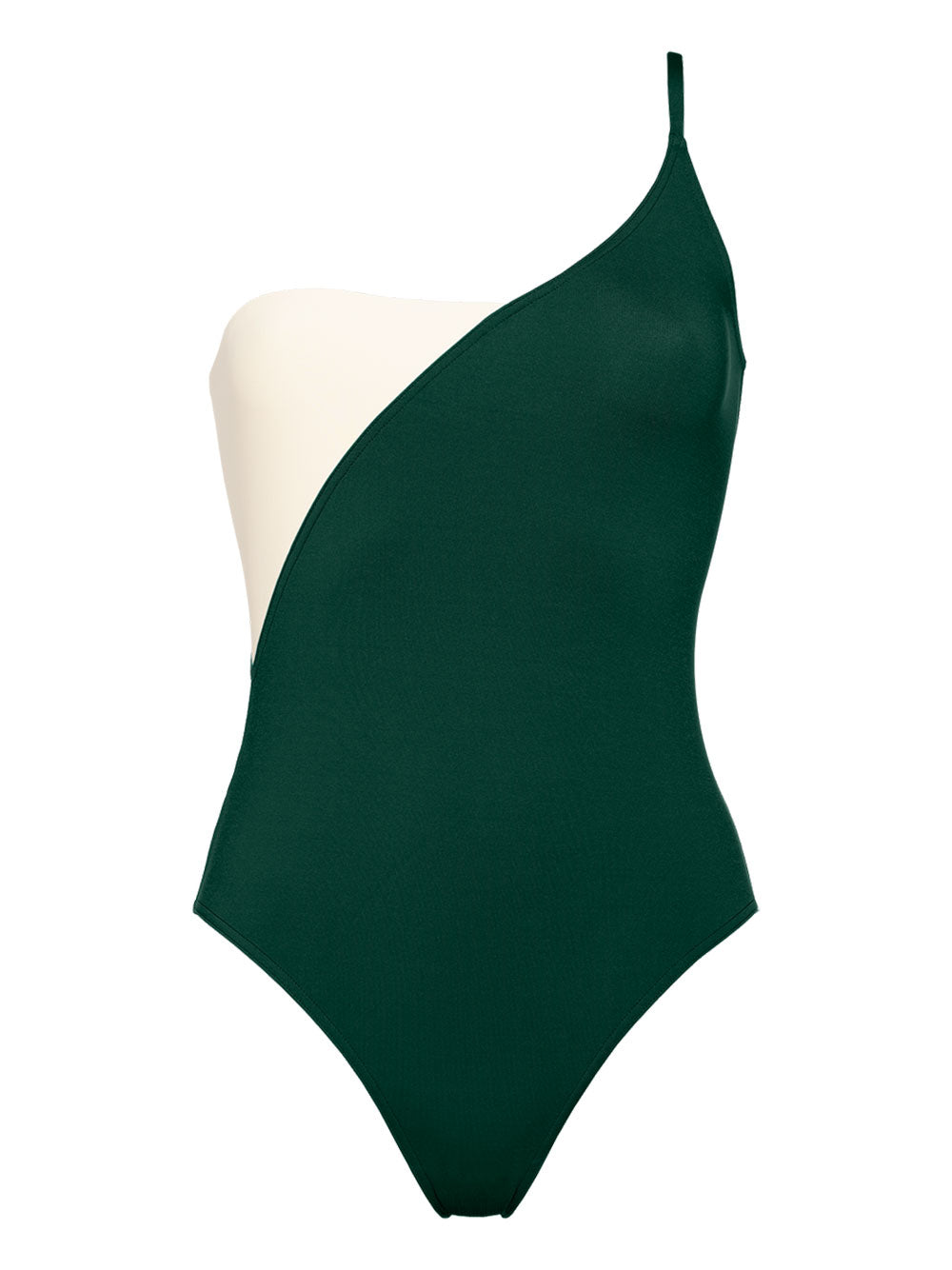 ERES Tandem Two-Tone One-Shoulder Swimsuit Women