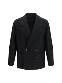 LEMAIRE Lemaire Men Short Double-Breasted Wool And Alpaca Coat
