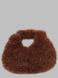 Ganni Women Borsa Mini Hobo In Faux Fur