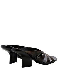 Dries Van Noten Women Distressed-Effect Leather Wedge Mule