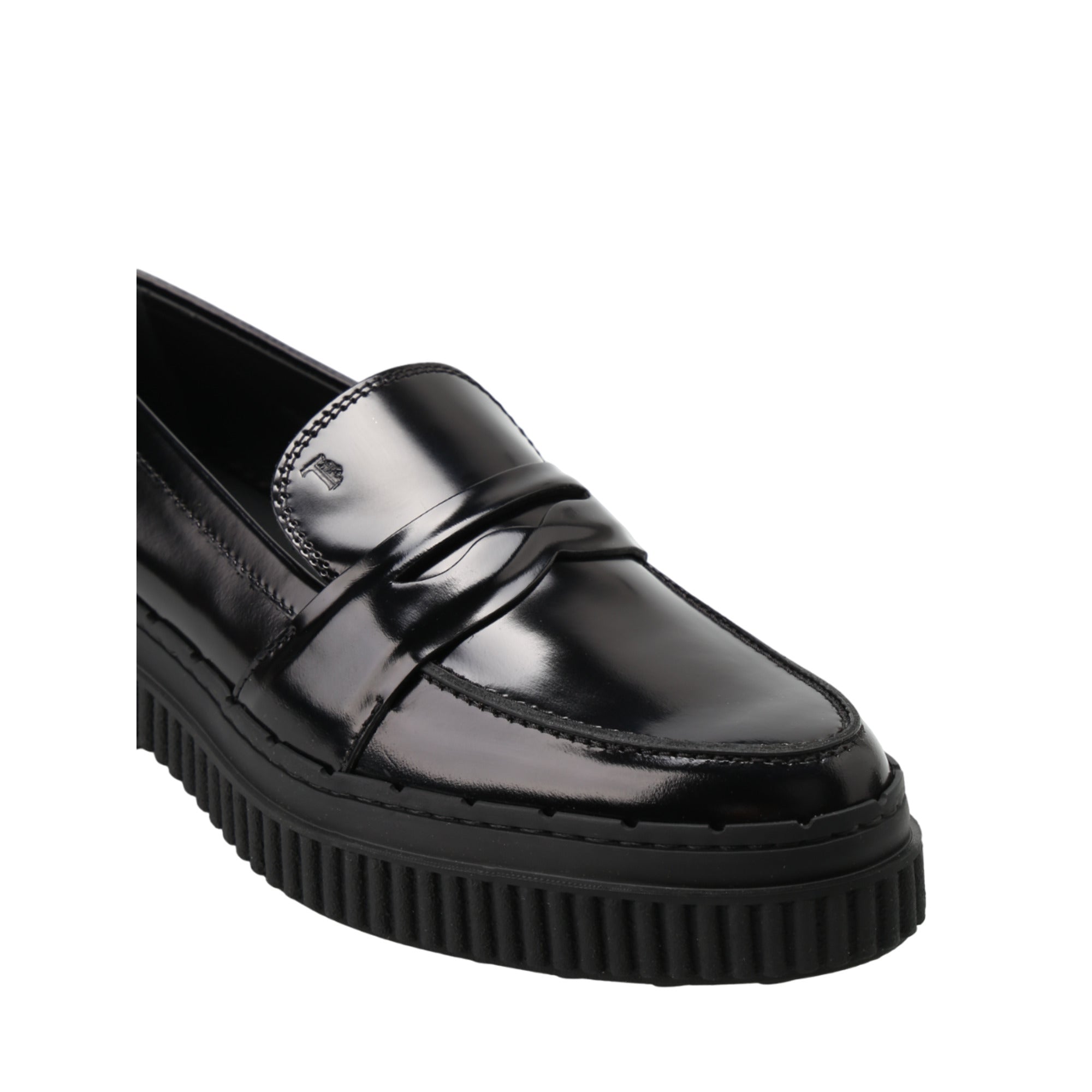 Tod's Metallic Leather Maxi Sole Loafers