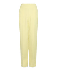 Ferragamo Womens Contrast-Piping Tailored Pants