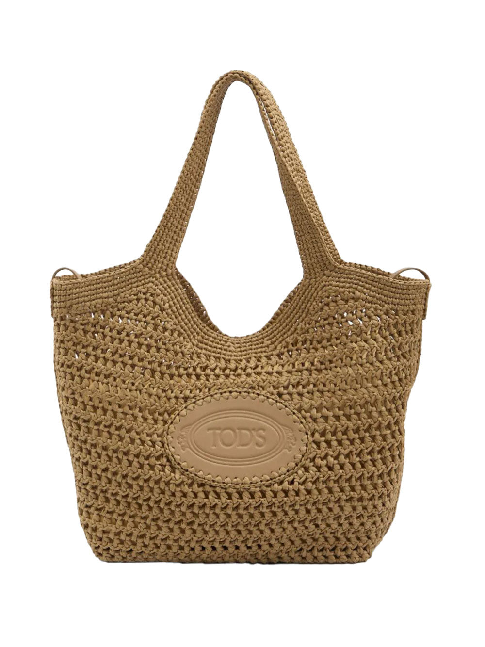 TOD`S Raffia And Leather Medium Shopping Bag Women