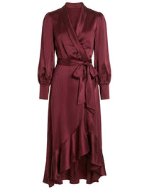 ZIMMERMANN Silk Wrap Midi Dress Women