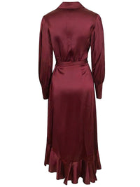 ZIMMERMANN Silk Wrap Midi Dress Women