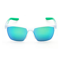 Nike Sunglasses Rectangle Full Rim, Matte Wolf Grey Frame and Green Lens NIKEMAVERICKMEV1095013