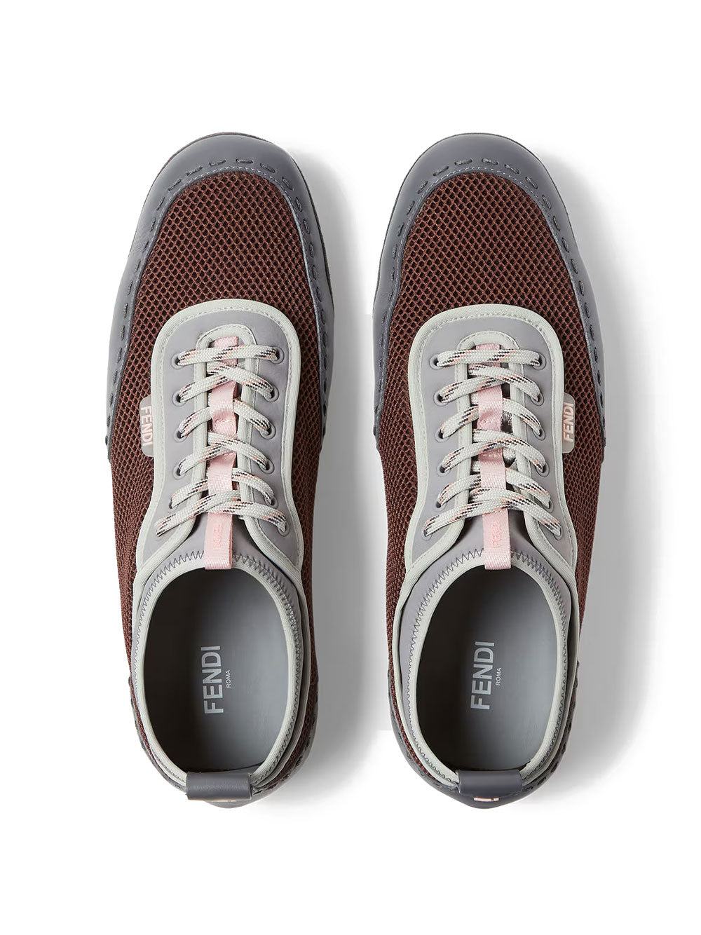 FENDI Fendi Fit Mesh And Leather Sneakers Women