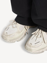 BALENCIAGA Triple S.2 Worn-Out Effect Mesh Sneakers Women